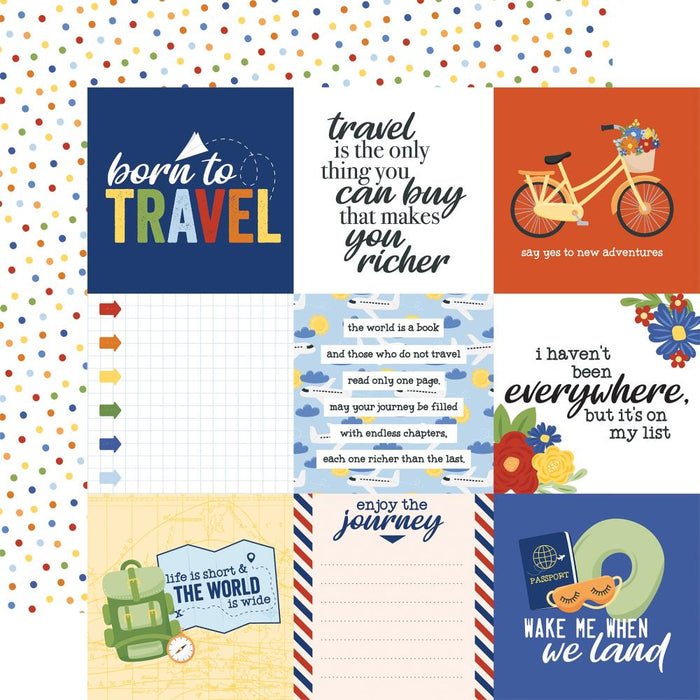 Echo Park Born To Travel - 4x4 Journaling Cards