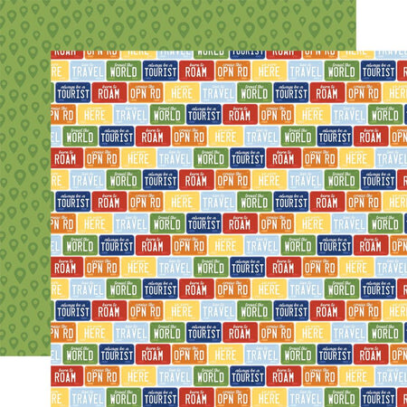 Echo Park Born To Travel - Tourist License Plates