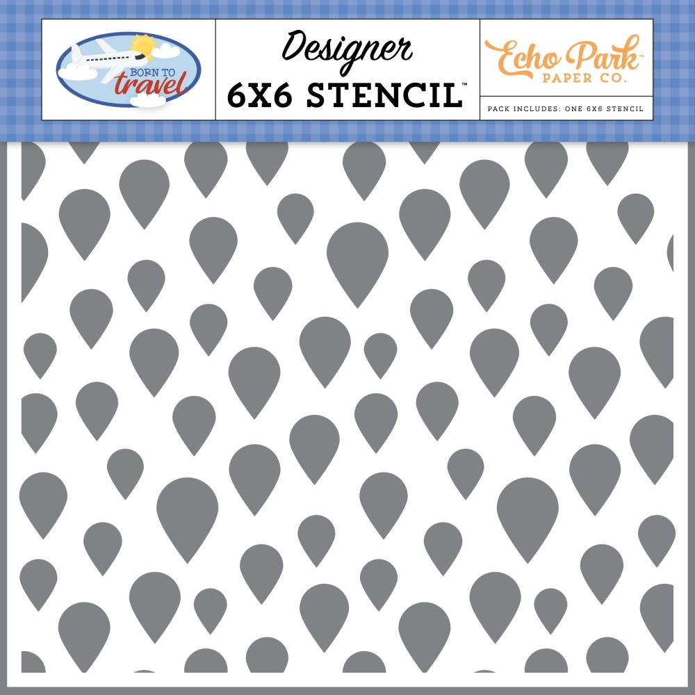 Echo Park Born To Travel - We Were Here Stencil