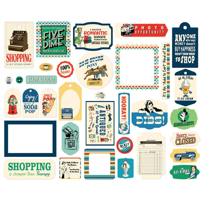 Carta Bella Mercantile - Ephemera Frames & Tags