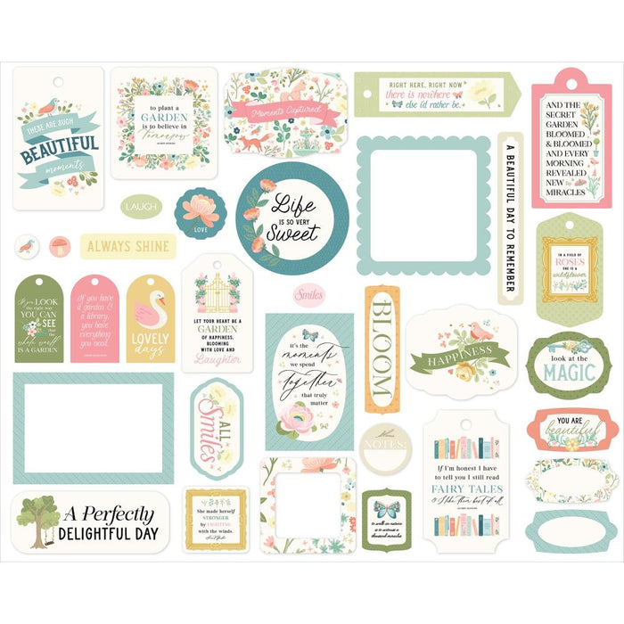 Carta Bella Secret Garden - Ephemera Frames & Tags