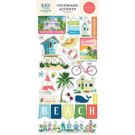 Carta Bella Beach Town - Chipboard Accents