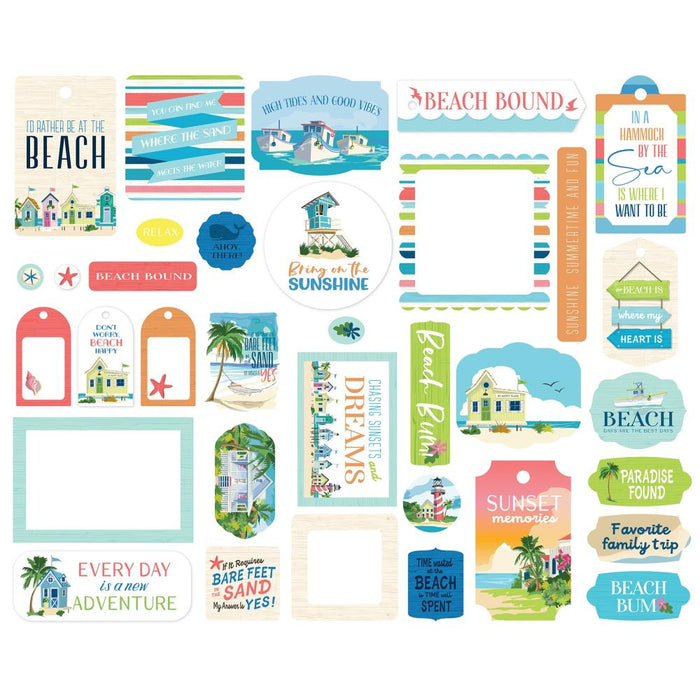 Carta Bella Beach Town - Ephemera Frames & Tags