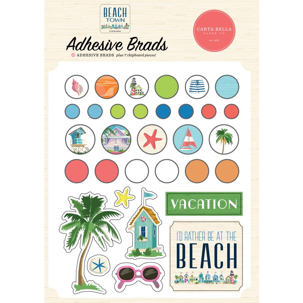 Carta Bella Beach Town - Decorative Brads