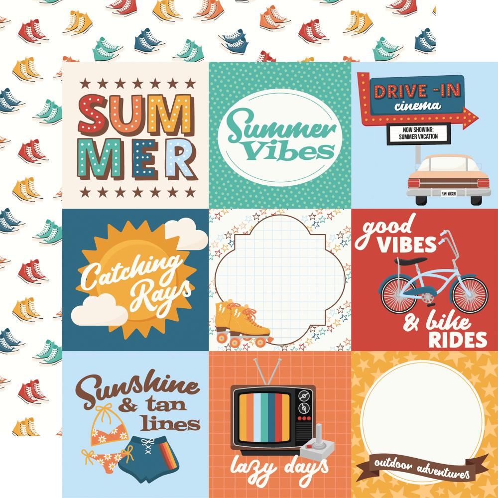 Echo Park Summer Break - 4x4 Journaling Cards