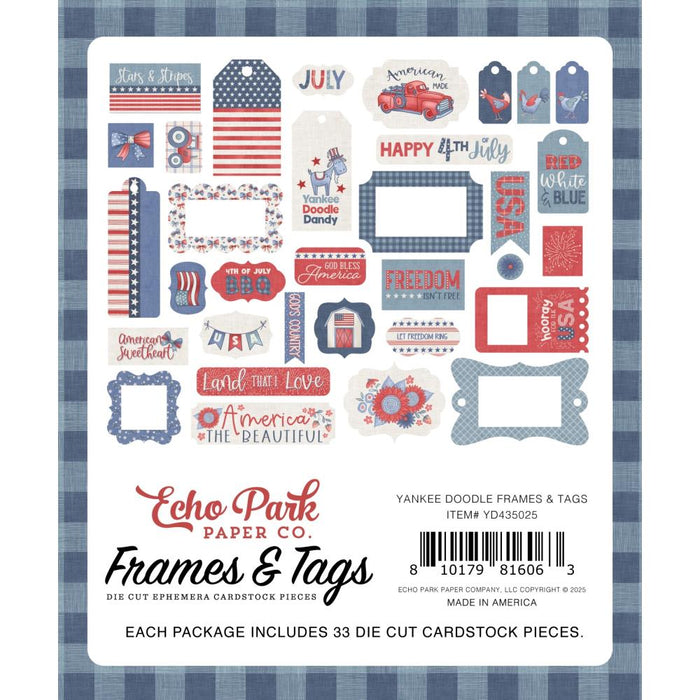 Echo Park Yankee Doodle - Ephemera Frames & Tags