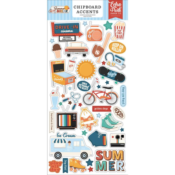 Echo Park Summer Break - Chipboard Accents