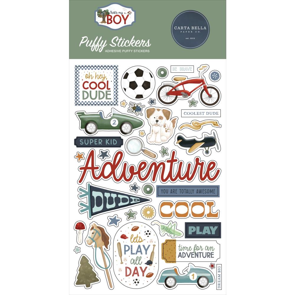 Carta Bella That's My Boy - Puffy Stickers