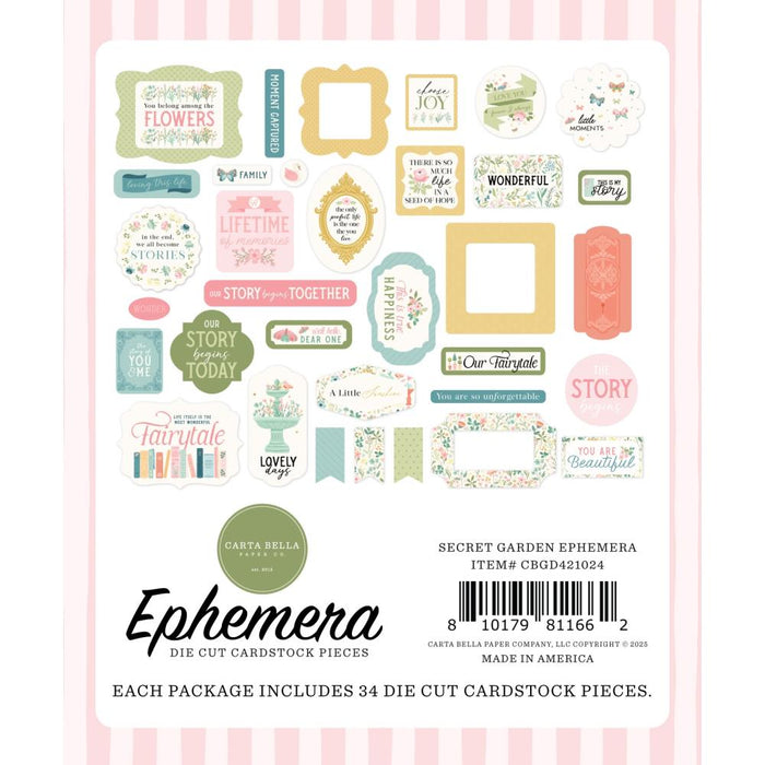 Carta Bella Secret Garden - Ephemera Icons