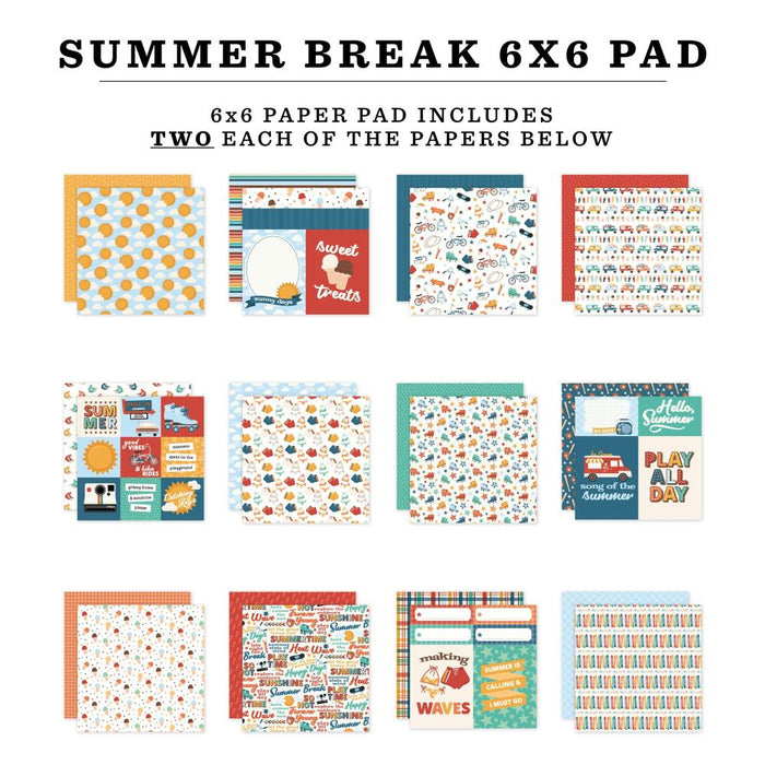 Echo Park Summer Break - 6x6 Pad