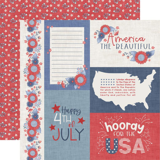 Echo Park Yankee Doodle - Brave Journaling Cards