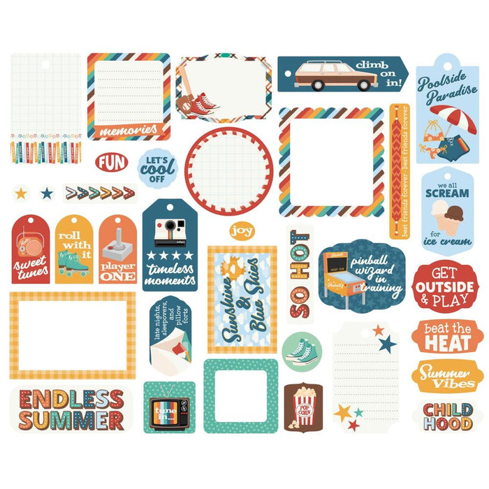 Echo Park Summer Break - Ephemera Frames & Tags