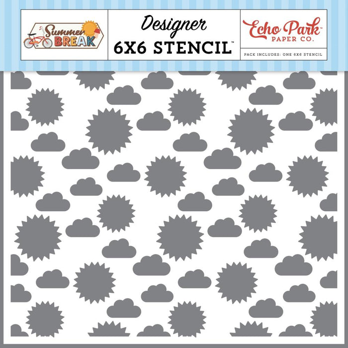 Echo Park Summer Break - Beat The Heat Suns Stencil