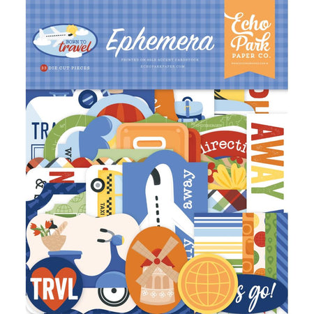Echo Park Born To Travel - Ephemera Icons