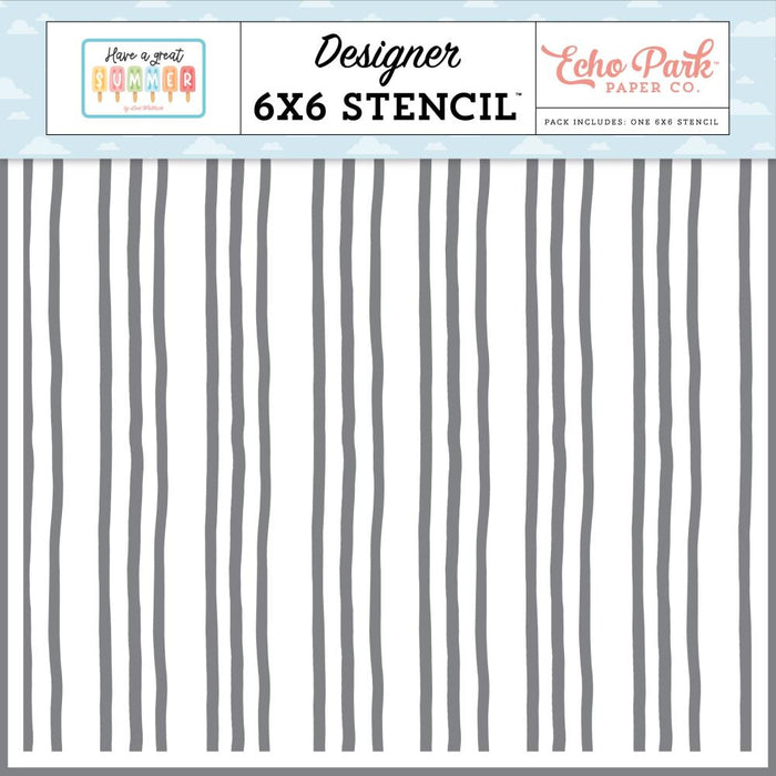 Echo Park Have A Great Summer - Summer Stripes Stencil