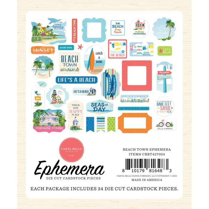 Carta Bella Beach Town - Ephemera Icons