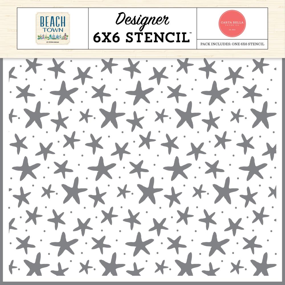 Carta Bella Beach Town - Starfish Seas Stencil