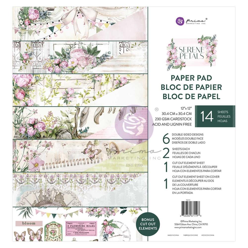 Prima Serene Petals - 12x12 Paper Pack
