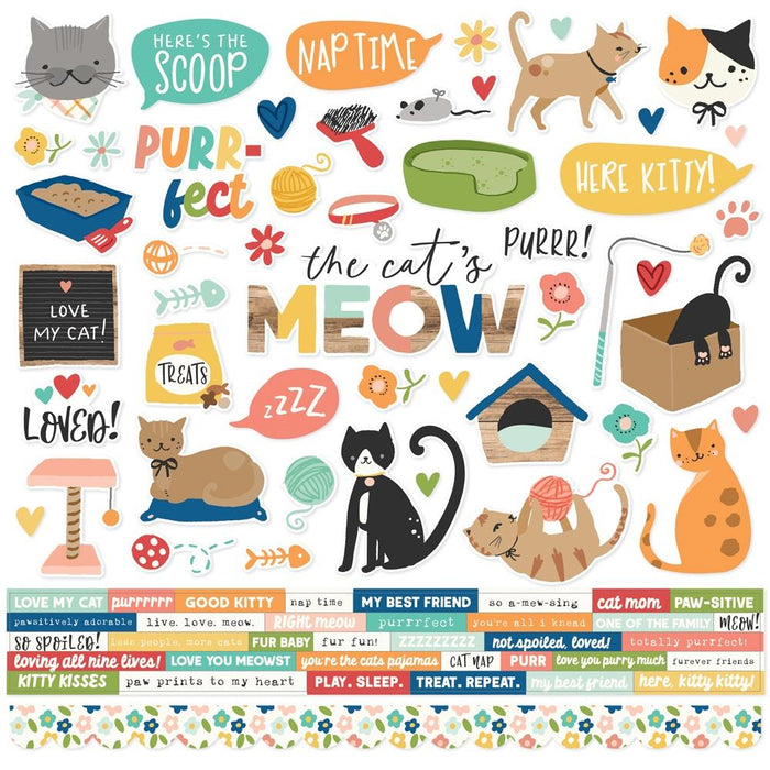 Simple Stories Fur Baby Cat - Cardstock Stickers