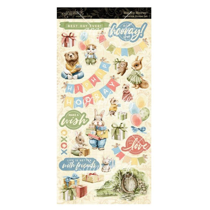 Graphic 45 Hip Hip Hooray - Sticker Set