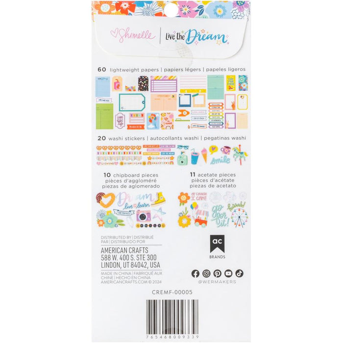 American Crafts Shimelle Live The Dream - Paperie Pack