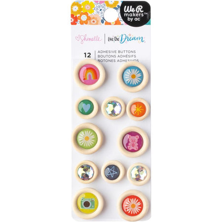 American Crafts Shimelle Live The Dream - Adhesive Buttons