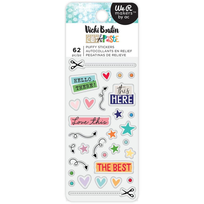 American Crafts Vicki Boutin Cut & Paste - Puffy Icon Stickers