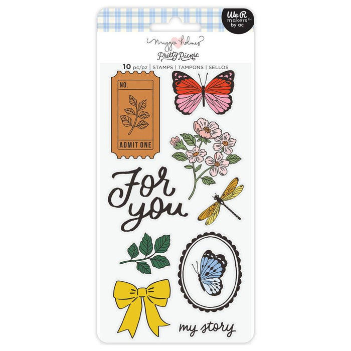 American Crafts Maggie Holmes Pretty Picnic - Clear Stamps