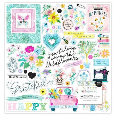 American Crafts Paige Evans Happy Haven - Foam Stickers