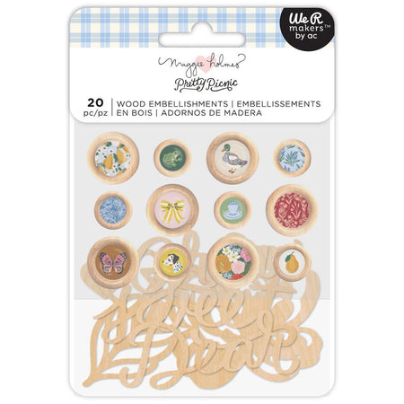 American Crafts Maggie Holmes Pretty Picnic - Wooden Embellishments