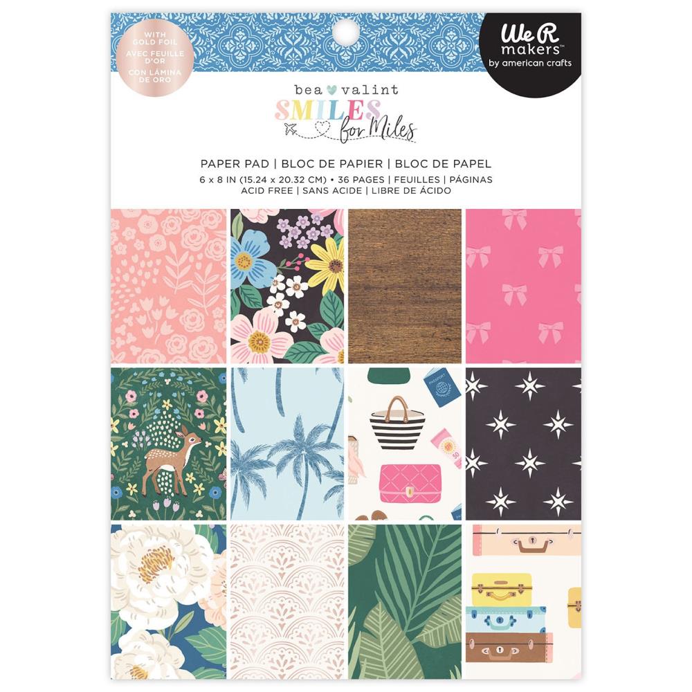 American Crafts Bea Valint Smiles For Miles - 6x8 Pad