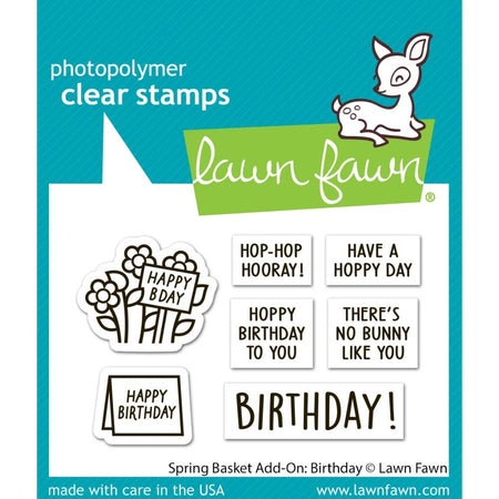 Lawn Fawn Clear Stamps - Spring Basket Birthday Add On