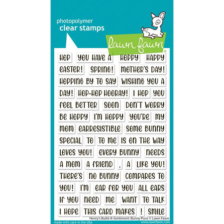 Lawn Fawn Clear Stamps - Henry's Build A Sentiment Bunny Puns