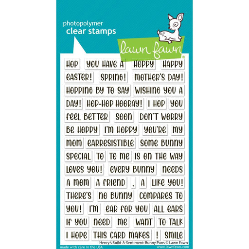 Lawn Fawn Clear Stamps - Henry's Build A Sentiment Bunny Puns