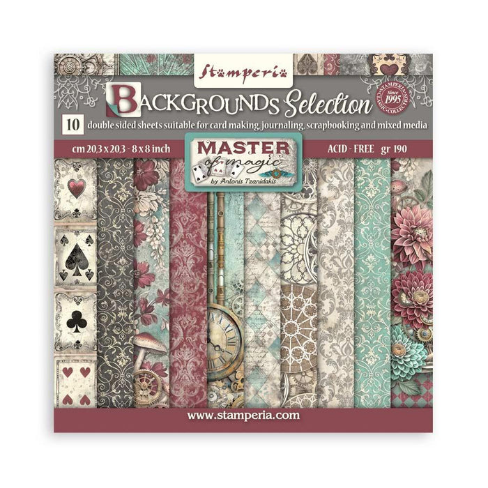 Stamperia Master Of Magic - 8x8 Backgrounds Paper Pack