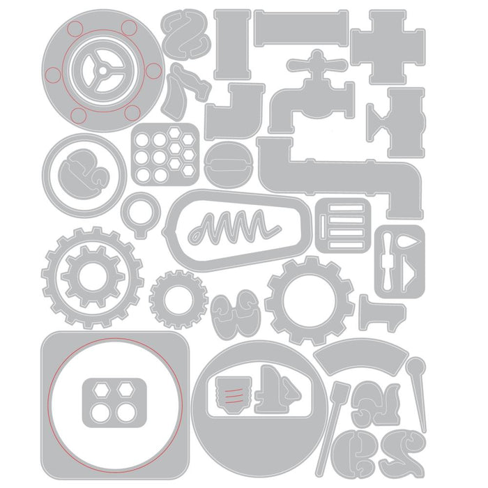 Sizzix Tim Holtz Thinlits Die - Vault Industrial