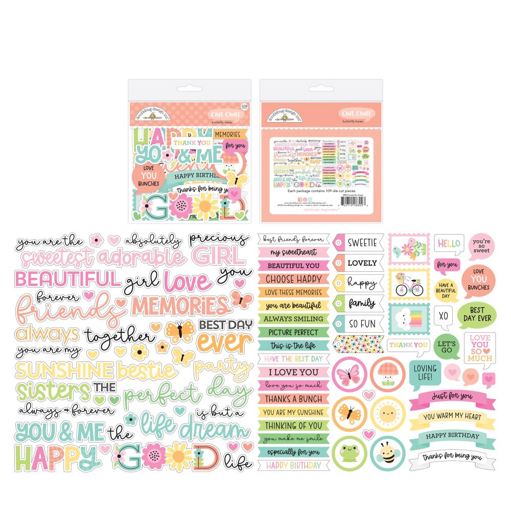 Doodlebug Design Butterfly Kisses - Chit Chat