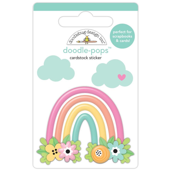 Doodlebug Design Butterfly Kisses - Rainbow Garden Doodle-Pops 3D Sticker