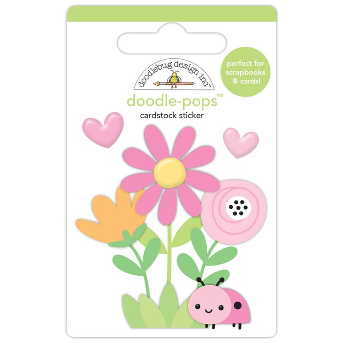 Doodlebug Design Butterfly Kisses - Ladybug Garden Doodle-Pops 3D Sticker