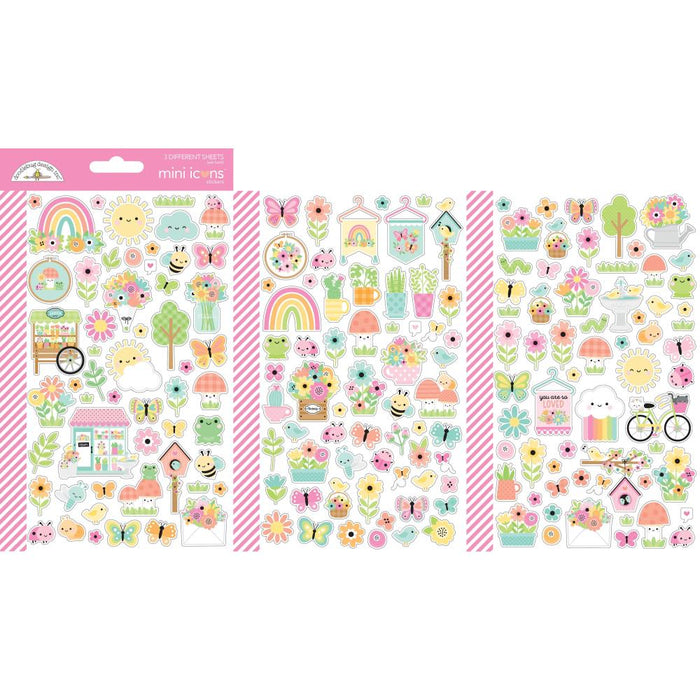 Doodlebug Design Butterfly Kisses - Mini Icon Stickers