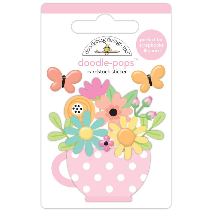 Doodlebug Design Butterfly Kisses - Cup Of Cheer Doodle-Pops 3D Sticker