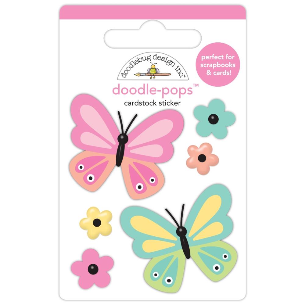 Doodlebug Design Butterfly Kisses - Butterfly Kisses Doodle-Pops 3D Sticker