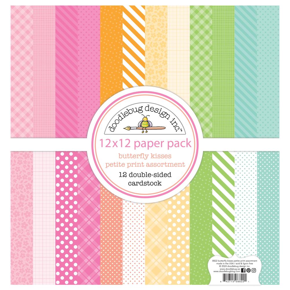 Doodlebug Design Butterfly Kisses - Petite Prints 12x12 Paper Pack