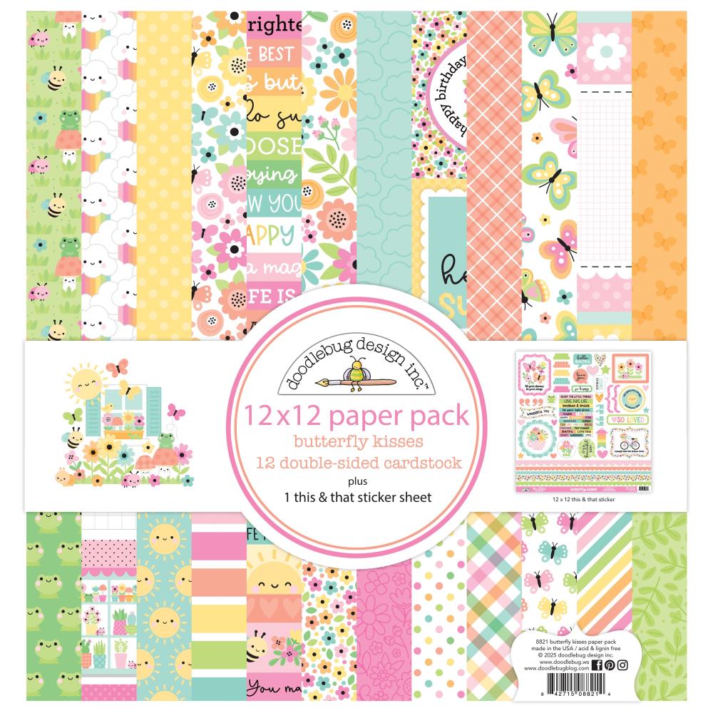Doodlebug Design Butterfly Kisses - 12x12 Paper Pack