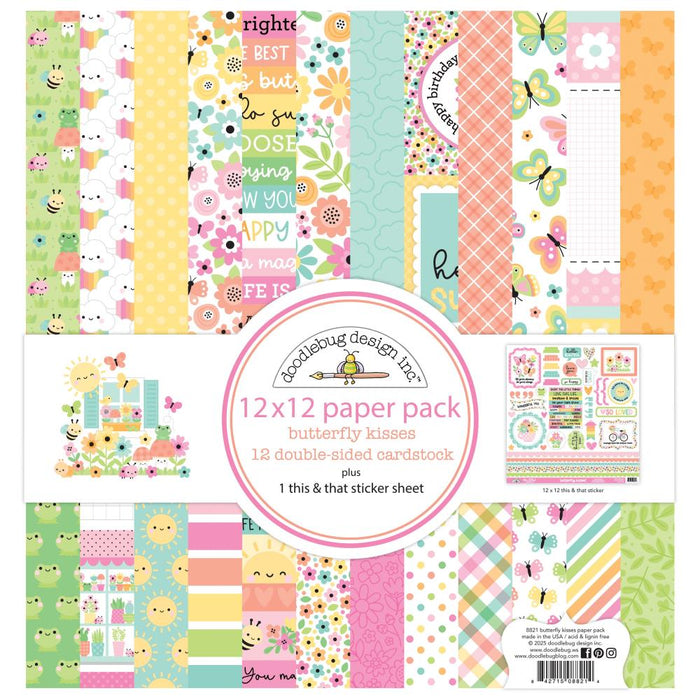 Doodlebug Design Butterfly Kisses - 12x12 Paper Pack