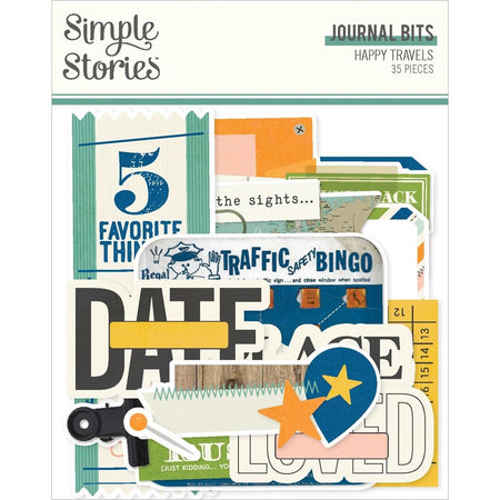 Simple Stories Happy Travels - Journal Bits & Pieces