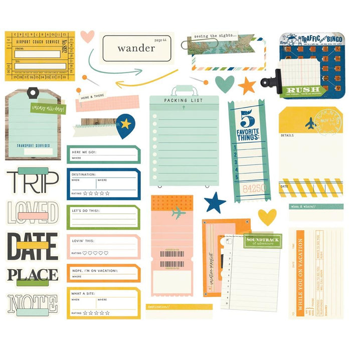 Simple Stories Happy Travels - Journal Bits & Pieces