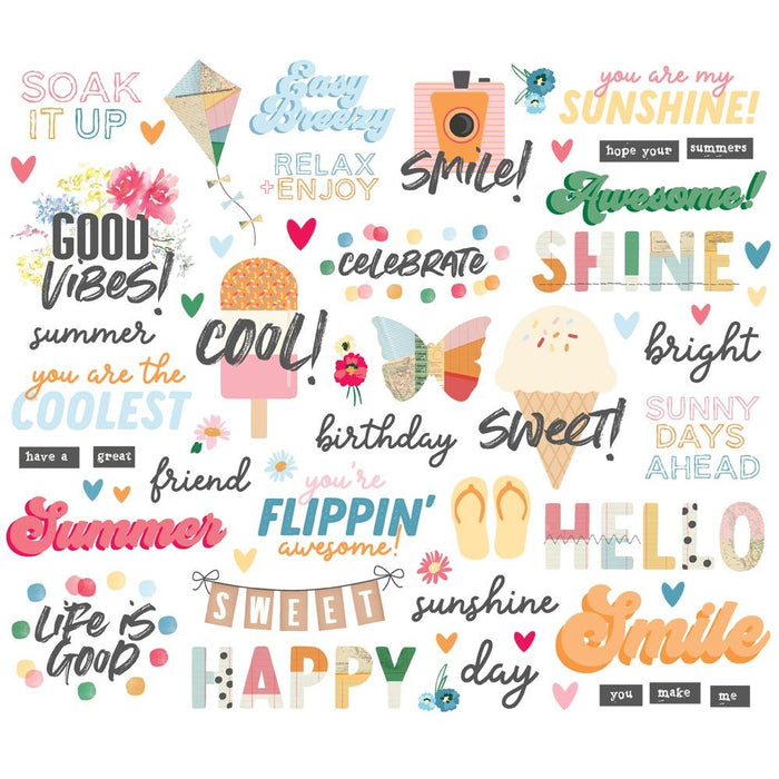 Simple Stories Sunny Days - Sentiment Bits & Pieces