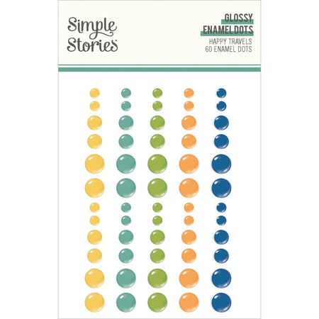 Simple Stories Happy Travels - Enamel Dots