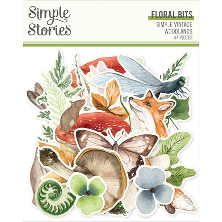 Simple Stories Simple Vintage Woodlands - Floral Bits & Pieces